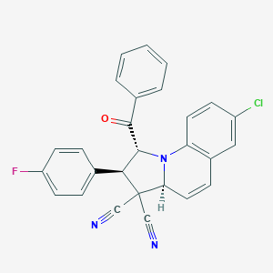 molecular formula C27H17ClFN3O B391042 1-benzoyl-7-chloro-2-(4-fluorophenyl)-1,2-dihydropyrrolo[1,2-a]quinoline-3,3(3aH)-dicarbonitrile 