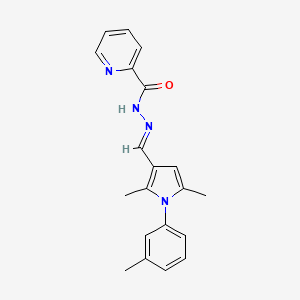 molecular formula C20H20N4O B3910428 N'-{[2,5-dimethyl-1-(3-methylphenyl)-1H-pyrrol-3-yl]methylene}-2-pyridinecarbohydrazide 