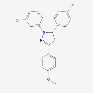 5-(4-bromophenyl)-1-(3-chlorophenyl)-3-(4-methoxyphenyl)-4,5-dihydro-1H-pyrazole