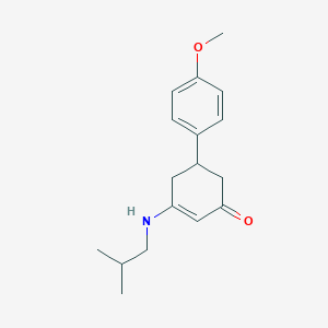 molecular formula C17H23NO2 B3910435 3-(isobutylamino)-5-(4-methoxyphenyl)-2-cyclohexen-1-one 