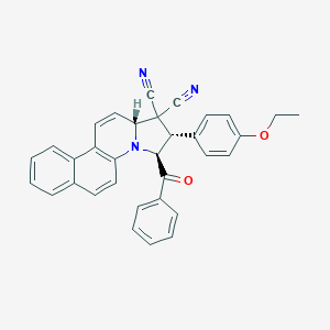 molecular formula C33H25N3O2 B391045 3-benzoyl-2-(4-ethoxyphenyl)-2,3-dihydrobenzo[f]pyrrolo[1,2-a]quinoline-1,1(12aH)-dicarbonitrile 
