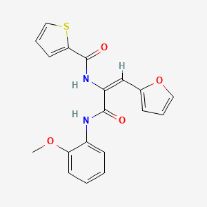 molecular formula C19H16N2O4S B3910473 N-(2-(2-furyl)-1-{[(2-methoxyphenyl)amino]carbonyl}vinyl)-2-thiophenecarboxamide 