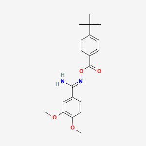 molecular formula C20H24N2O4 B3910504 N'-[(4-tert-butylbenzoyl)oxy]-3,4-dimethoxybenzenecarboximidamide CAS No. 6064-34-2