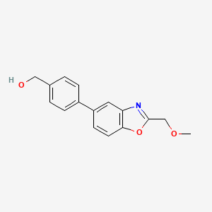 {4-[2-(methoxymethyl)-1,3-benzoxazol-5-yl]phenyl}methanol