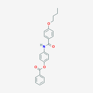 molecular formula C24H23NO4 B391052 4-[(4-Butoxybenzoyl)amino]phenyl benzoate 