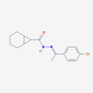 molecular formula C16H19BrN2O B391054 N'-[1-(4-bromophenyl)ethylidene]bicyclo[4.1.0]heptane-7-carbohydrazide 