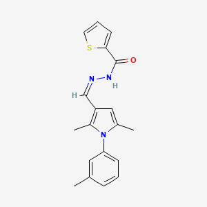 molecular formula C19H19N3OS B3910545 N'-{[2,5-dimethyl-1-(3-methylphenyl)-1H-pyrrol-3-yl]methylene}-2-thiophenecarbohydrazide 