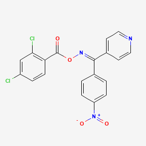 molecular formula C19H11Cl2N3O4 B3910571 (4-nitrophenyl)(4-pyridinyl)methanone O-(2,4-dichlorobenzoyl)oxime 