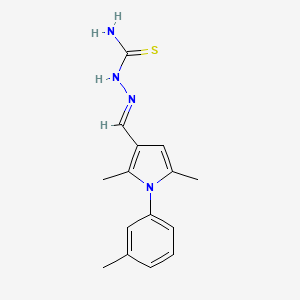 molecular formula C15H18N4S B3910573 2,5-dimethyl-1-(3-methylphenyl)-1H-pyrrole-3-carbaldehyde thiosemicarbazone 