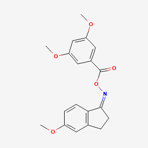 molecular formula C19H19NO5 B3910586 5-methoxy-1-indanone O-(3,5-dimethoxybenzoyl)oxime 