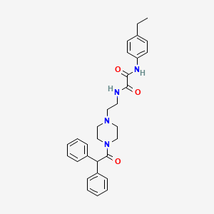 molecular formula C30H34N4O3 B3910588 N-{2-[4-(diphenylacetyl)-1-piperazinyl]ethyl}-N'-(4-ethylphenyl)ethanediamide 