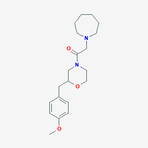 molecular formula C20H30N2O3 B3910603 1-{2-[2-(4-methoxybenzyl)-4-morpholinyl]-2-oxoethyl}azepane 