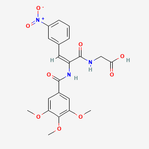 molecular formula C21H21N3O9 B3910605 N-{3-(3-nitrophenyl)-2-[(3,4,5-trimethoxybenzoyl)amino]acryloyl}glycine 