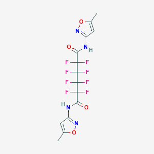 molecular formula C14H10F8N4O4 B391061 2,2,3,3,4,4,5,5-octafluoro-N,N'-bis(5-methyl-1,2-oxazol-3-yl)hexanediamide 