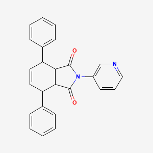 4,7-diphenyl-2-(3-pyridinyl)-3a,4,7,7a-tetrahydro-1H-isoindole-1,3(2H)-dione