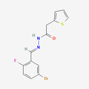 N'-(5-bromo-2-fluorobenzylidene)-2-(2-thienyl)acetohydrazide