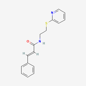 molecular formula C16H16N2OS B3910622 3-phenyl-N-[2-(2-pyridinylthio)ethyl]acrylamide 