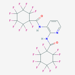 molecular formula C19H5F22N3O2 B391063 1,2,2,3,3,4,4,5,5,6,6-undecafluoro-N-[2-[(1,2,2,3,3,4,4,5,5,6,6-undecafluorocyclohexanecarbonyl)amino]pyridin-3-yl]cyclohexane-1-carboxamide 