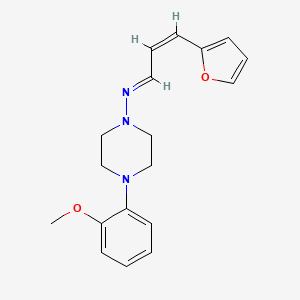 molecular formula C18H21N3O2 B3910635 N-[3-(2-furyl)-2-propen-1-ylidene]-4-(2-methoxyphenyl)-1-piperazinamine 