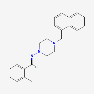 molecular formula C23H25N3 B3910646 N-(2-methylbenzylidene)-4-(1-naphthylmethyl)-1-piperazinamine CAS No. 303102-35-4