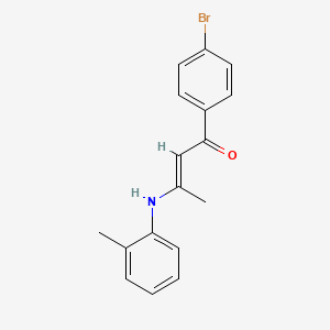 molecular formula C17H16BrNO B3910655 1-(4-bromophenyl)-3-[(2-methylphenyl)amino]-2-buten-1-one 