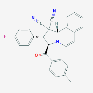 molecular formula C28H20FN3O B391067 2-(4-fluorophenyl)-3-(4-methylbenzoyl)-2,3-dihydropyrrolo[2,1-a]isoquinoline-1,1(10bH)-dicarbonitrile 