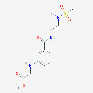 molecular formula C13H19N3O5S B3910696 ({3-[({2-[methyl(methylsulfonyl)amino]ethyl}amino)carbonyl]phenyl}amino)acetic acid 