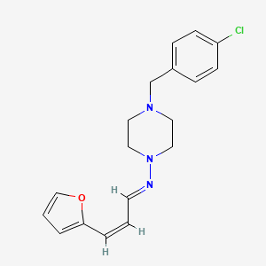 molecular formula C18H20ClN3O B3910704 4-(4-chlorobenzyl)-N-[3-(2-furyl)-2-propen-1-ylidene]-1-piperazinamine 
