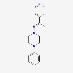 molecular formula C17H20N4 B3910706 4-phenyl-N-[1-(4-pyridinyl)ethylidene]-1-piperazinamine 