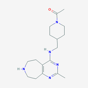 molecular formula C17H27N5O B3910711 N-[(1-acetylpiperidin-4-yl)methyl]-2-methyl-6,7,8,9-tetrahydro-5H-pyrimido[4,5-d]azepin-4-amine 