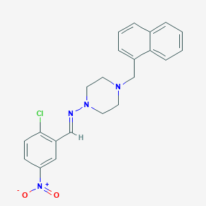 molecular formula C22H21ClN4O2 B3910725 N-(2-chloro-5-nitrobenzylidene)-4-(1-naphthylmethyl)-1-piperazinamine CAS No. 303102-36-5