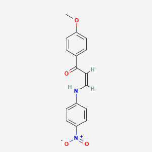 molecular formula C16H14N2O4 B3910729 1-(4-methoxyphenyl)-3-[(4-nitrophenyl)amino]-2-propen-1-one 