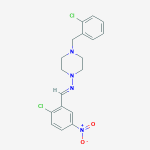 molecular formula C18H18Cl2N4O2 B3910735 4-(2-chlorobenzyl)-N-(2-chloro-5-nitrobenzylidene)-1-piperazinamine 