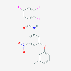 N-[3-nitro-5-(3-methylphenoxy)phenyl]-2,3,5-triiodobenzamide