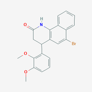 molecular formula C21H18BrNO3 B3910741 6-bromo-4-(2,3-dimethoxyphenyl)-3,4-dihydrobenzo[h]quinolin-2(1H)-one 