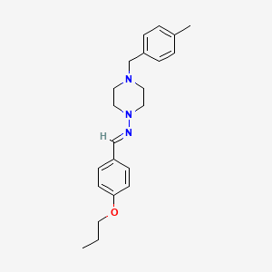 molecular formula C22H29N3O B3910758 4-(4-methylbenzyl)-N-(4-propoxybenzylidene)-1-piperazinamine 