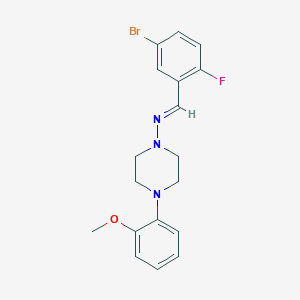molecular formula C18H19BrFN3O B3910767 N-(5-bromo-2-fluorobenzylidene)-4-(2-methoxyphenyl)-1-piperazinamine CAS No. 6067-39-6