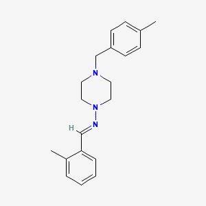molecular formula C20H25N3 B3910769 4-(4-methylbenzyl)-N-(2-methylbenzylidene)-1-piperazinamine CAS No. 303092-80-0