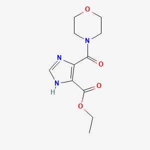 molecular formula C11H15N3O4 B3910772 ethyl 5-(4-morpholinylcarbonyl)-1H-imidazole-4-carboxylate 