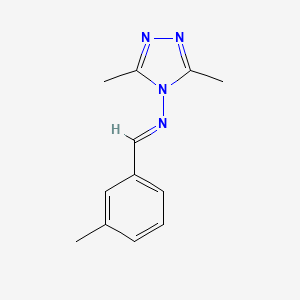 molecular formula C12H14N4 B3910783 3,5-dimethyl-N-(3-methylbenzylidene)-4H-1,2,4-triazol-4-amine CAS No. 303092-70-8