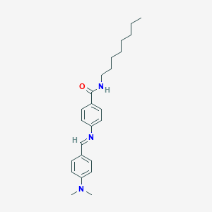 molecular formula C24H33N3O B391080 4-{[4-(dimethylamino)benzylidene]amino}-N-octylbenzamide 