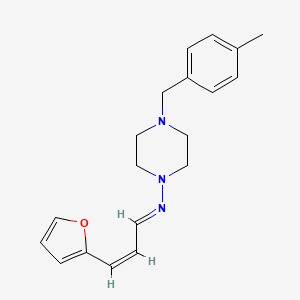 molecular formula C19H23N3O B3910800 N-[3-(2-furyl)-2-propen-1-ylidene]-4-(4-methylbenzyl)-1-piperazinamine 