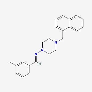 molecular formula C23H25N3 B3910802 N-(3-methylbenzylidene)-4-(1-naphthylmethyl)-1-piperazinamine CAS No. 303102-38-7