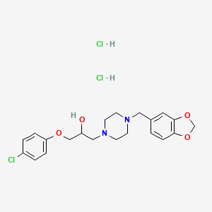 molecular formula C21H27Cl3N2O4 B3910817 1-[4-(1,3-benzodioxol-5-ylmethyl)-1-piperazinyl]-3-(4-chlorophenoxy)-2-propanol dihydrochloride 