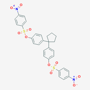 4-(1-{4-[({4-Nitrophenyl}sulfonyl)oxy]phenyl}cyclopentyl)phenyl 4-nitrobenzenesulfonate