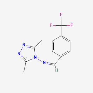 molecular formula C12H11F3N4 B3910830 3,5-dimethyl-N-[4-(trifluoromethyl)benzylidene]-4H-1,2,4-triazol-4-amine CAS No. 6068-25-3