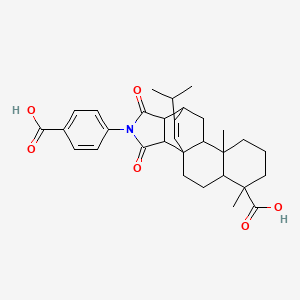 molecular formula C31H37NO6 B3910838 15-(4-carboxyphenyl)-19-isopropyl-5,9-dimethyl-14,16-dioxo-15-azapentacyclo[10.5.2.0~1,10~.0~4,9~.0~13,17~]nonadec-18-ene-5-carboxylic acid 