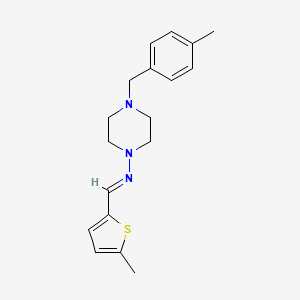 molecular formula C18H23N3S B3910870 4-(4-methylbenzyl)-N-[(5-methyl-2-thienyl)methylene]-1-piperazinamine 