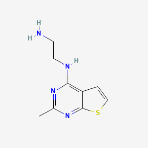 molecular formula C9H12N4S B3910888 N-(2-methylthieno[2,3-d]pyrimidin-4-yl)ethane-1,2-diamine 
