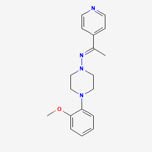 molecular formula C18H22N4O B3910923 4-(2-methoxyphenyl)-N-[1-(4-pyridinyl)ethylidene]-1-piperazinamine 